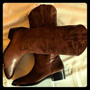 Frye pull-on Cognac cowboy boots SZ 8 NWT
